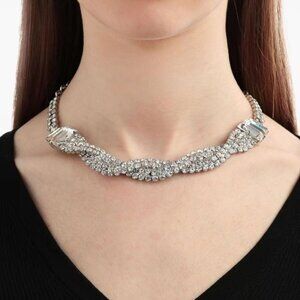Alessandra Rich Twisted Crystal Necklace